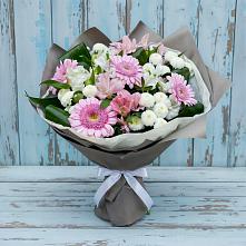 Букет цветов из:  Герберы, Альстромерии и Хризантемы #REPLACE_PRED# Куженере