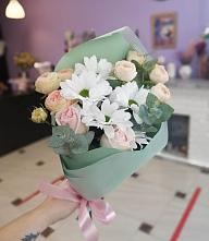 Букет милый в Куженере Букет цветов из: Хризантемы и Розы в Куженере