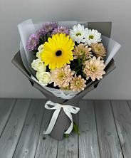Букет цветов из:  Розы, Герберы и Хризантемы в Куженере