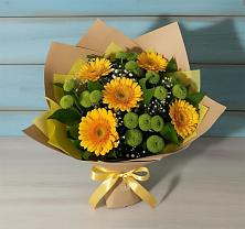 Букет цветов из:  Герберы и Хризантемы в Куженере
