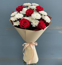 Букет цветов из:  Розы и Хризантемы в Куженере