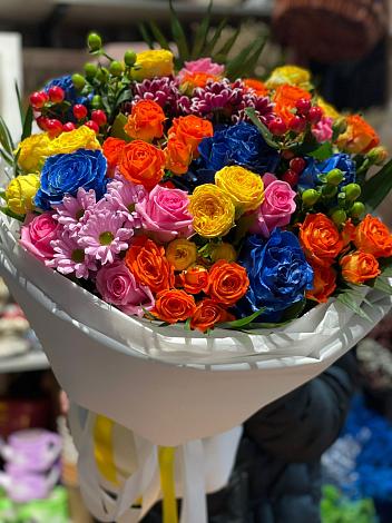 Букет цветов из: Розы и Хризантемы в Куженере