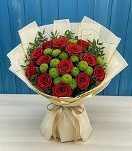 Букет цветов из:  Розы и Хризантемы в Куженере