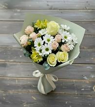 Букет цветов из:  Альстромерии, Розы и Хризантемы в Куженере